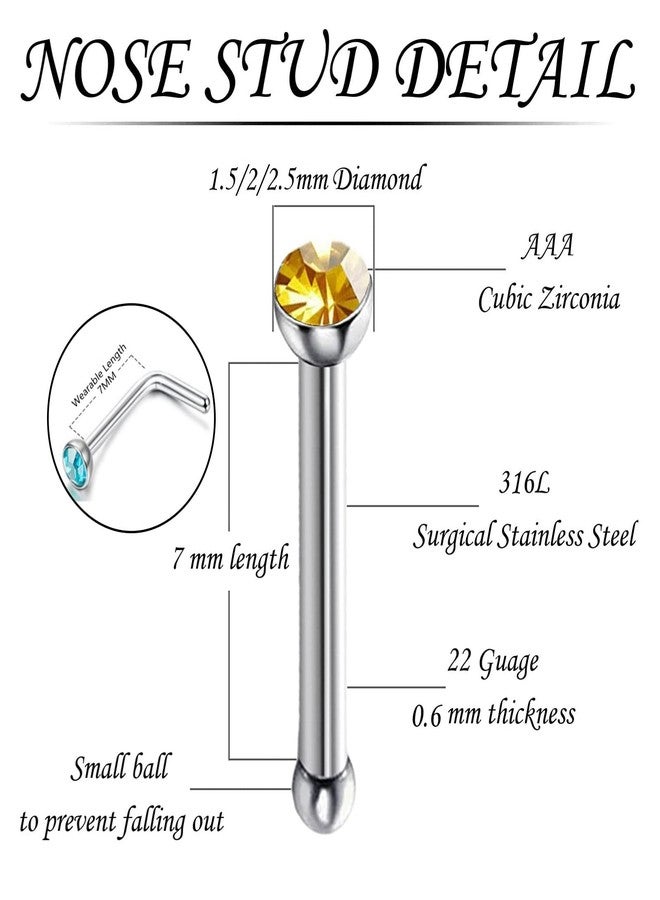 ijuerybai حلقات أنف لطيفة للنساء، حلقات أنف من الفولاذ الجراحي المقاوم للصدأ للنساء والرجال، مقاس 20 غرام، حلقات أنف صغيرة، حلقات أنف عظمية، مجوهرات جسم مضادة للحساسية، ثقوب أنف حقيقية، بكميات كبيرة، فريدة وصغيرة - مستقيمة/مختلطة - Image 4